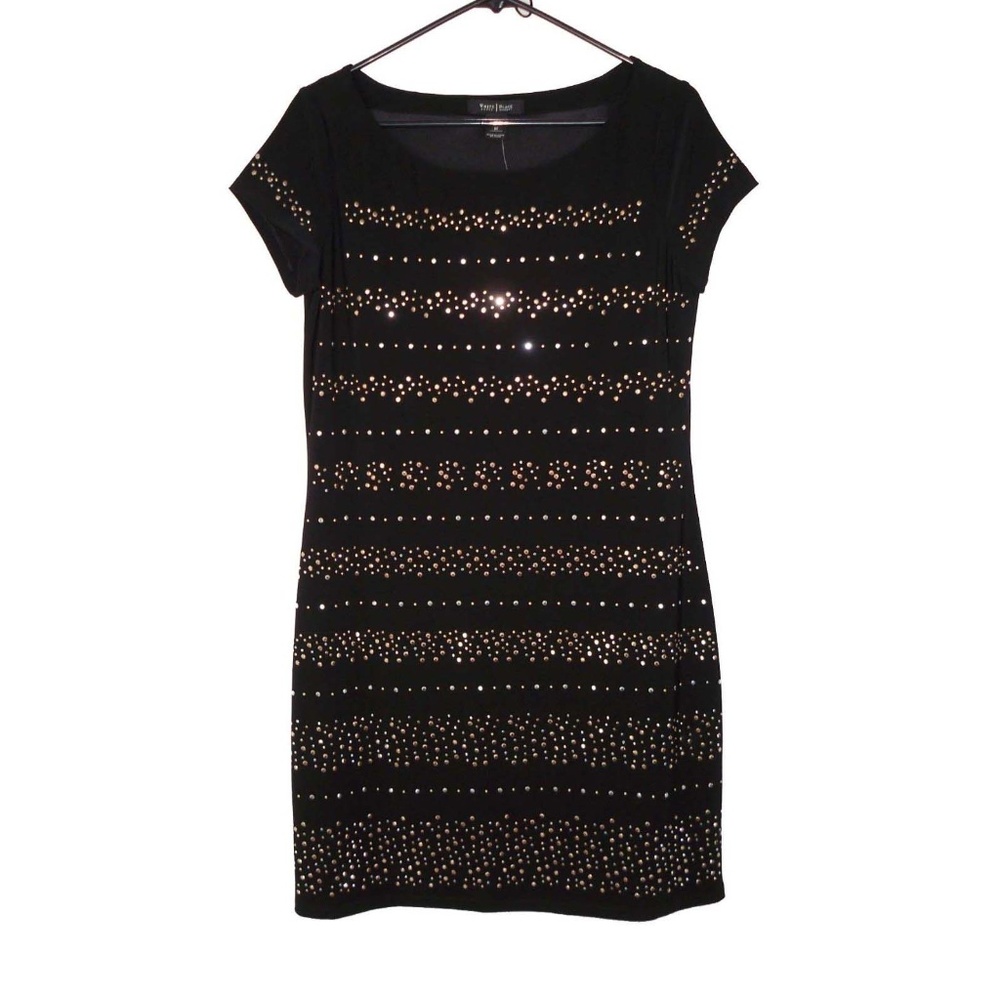 VEIC White House Black Market Party Dress with Studs M